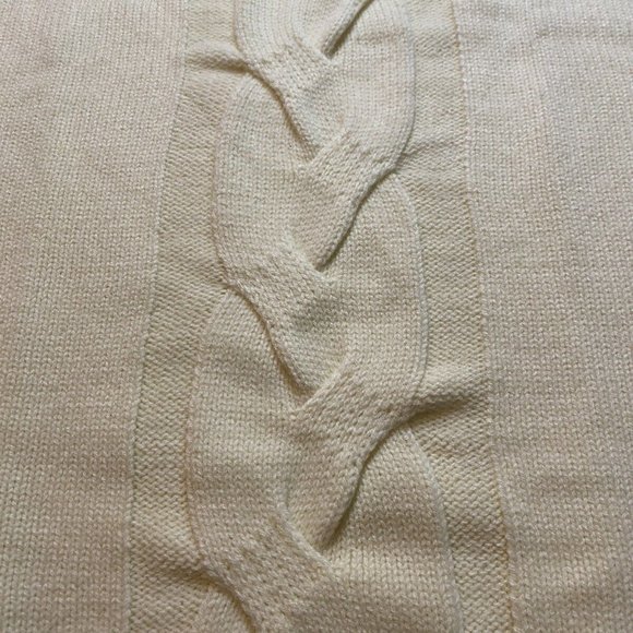 Casual Men Solid Ribbed Knit Sweater pullover size medium color lvory - Picture 7 of 9